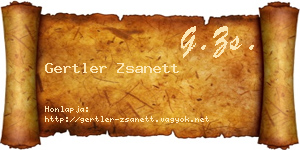 Gertler Zsanett névjegykártya